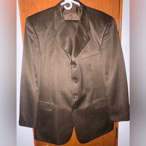 Mens Vanetti Brown 4 Button 2pc Suit Sz.44R/ Waist 38R